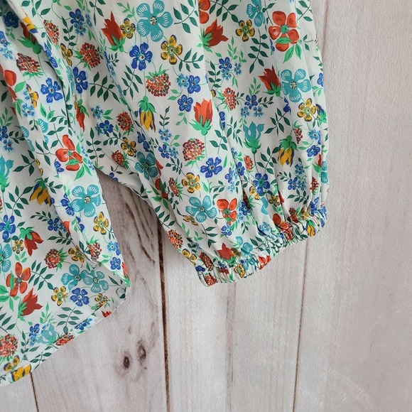 J. Crew Liberty Edenham Floral‎ Print Of The Shoulder Blouse Size 8 - Picture 6 of 9